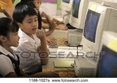 people, Asian, technology, school, computer, computers View Large Photo Image Stock Image - people, Asian, technology, school, computer, computers. Fotosearch