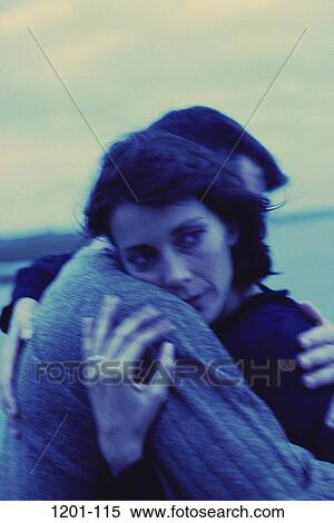 people, couple, beach, holding, Middle-aged, hugging, serious View Large Photo Image Stock Photography - people, couple, beach, holding, Middle-aged, hugging, serious. Fotosearch