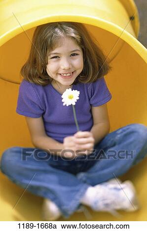 people, girl, playground, flower, outdoors, spring, daisy View Large Photo Image Stock Image - people, girl, playground, flower, outdoors, spring, daisy. Fotosearch