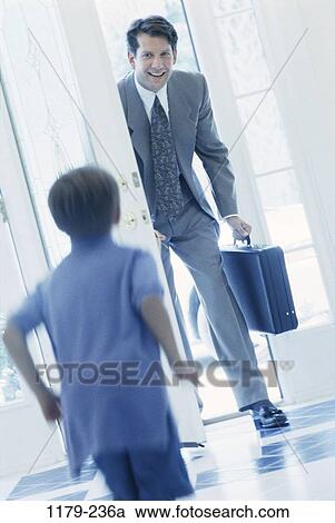 people, home, briefcase, blue, family, anticipation View Large Photo Image Stock Image - people, home, briefcase, blue, family, anticipation. Fotosearch