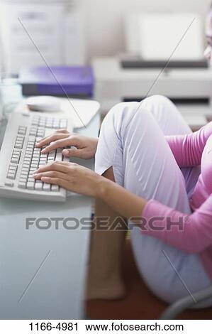 people, home, keyboard, woman, computer, indoors View Large Photo Image Stock Image - people, home, keyboard, woman, computer, indoors. Fotosearch