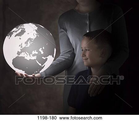 people, light, woman, world, globe, shining, girl View Large Photo Image Stock Image - people, light, woman, world, globe, shining, girl. Fotosearch