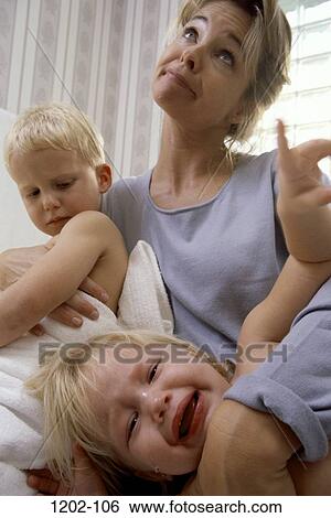 people, mother, crying, family, blond, bath, parent View Large Photo Image Stock Photograph - people, mother, crying, family, blond, bath, parent. Fotosearch