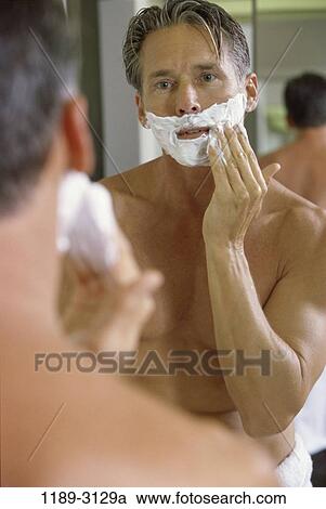 people, reflection, mirror, Middle-aged, bath, shaving View Large Photo Image Stock Image - people, reflection, mirror, Middle-aged, bath, shaving. Fotosearch