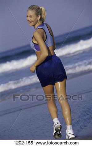 people, running, woman, walking, beach, laughing, jogging View Large Photo Image Stock Photography - people, running, woman, walking, beach, laughing, jogging. Fotosearch