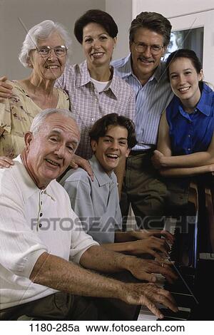 people, smiling, playing, eyeglasses, music, piano, three View Large Photo Image Stock Image - people, smiling, playing, eyeglasses, music, piano, three. Fotosearch