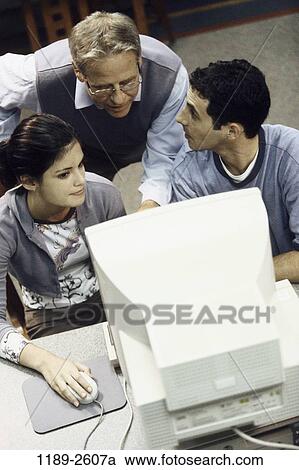 people, teacher, computer, education, class, instruction, students View Large Photo Image Stock Image - people, teacher, computer, education, class, instruction, students. Fotosearch