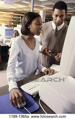people, teacher, school, computer, library, education, class View Large Photo Image Stock Image - people, teacher, school, computer, library, education, class. Fotosearch