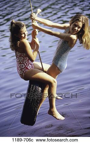 Stock Image - people, water, beach, children, kids, Children outdoors water. Fotosearch