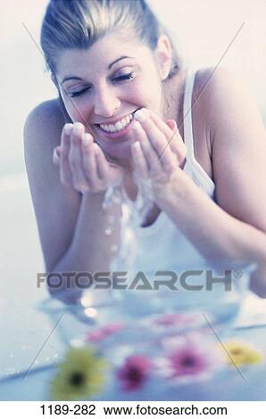 people, water, woman, face, bowl, splash, flowers View Large Photo Image Stock Image - people, water, woman, face, bowl, splash, flowers. Fotosearch