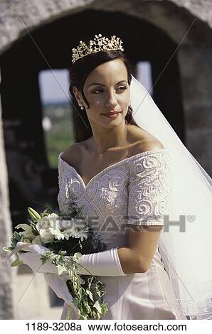 people, woman, outdoors, wedding, bouquet, brunette, bride View Large Photo Image Stock Image - people, woman, outdoors, wedding, bouquet, brunette, bride. Fotosearch
