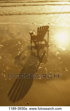 water, morning, chair, empty, dusk, evening, sunset View Large Photo Image Stock Image - water, morning, chair, empty, dusk, evening, sunset. Fotosearch