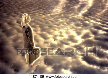 woman, clouds, business, outdoors, miscellany, concepts, metaphors View Large Photo Image Stock Photo - woman, clouds, business, outdoors, miscellany, concepts, metaphors. Fotosearch