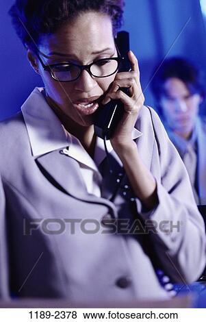 woman, telephone, talking, eyeglasses, phone, stress, serious View Large Photo Image Stock Photo - woman, telephone, talking, eyeglasses, phone, stress, serious. Fotosearch