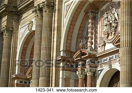 Architectural details of a cathedral, Malaga Cathedral, Malaga, Andalusia, Spain View Large Photo Image Stock Image - Architectural details of a cathedral, Malaga Cathedral, Malaga, Andalusia, Spain. Fotosearch