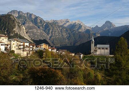Buildings in a valley, Pieve di Cadore, Veneto, Italy View Large Photo Image Stock Image - Buildings in a valley, Pieve di Cadore, Veneto, Italy. Fotosearch