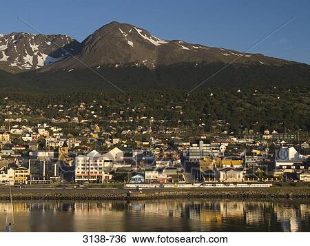 City with mountains in the background, Ushuaia, Beagle Channel, Tierra del Fuego, Argentina View Large Photo Image Stock Photograph - City with mountains in the background, Ushuaia, Beagle Channel, Tierra del Fuego, Argentina. Fotosearch