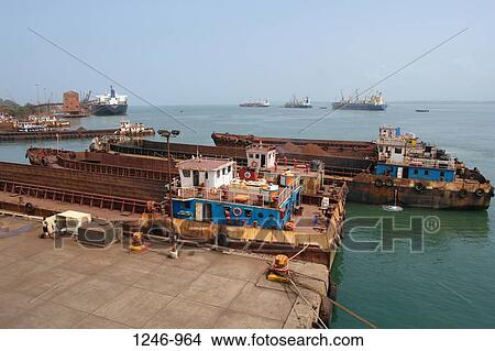 Container ship docked at a port, Vasco da Gama, Goa, India View Large Photo Image Picture - Container ship docked at a port, Vasco da Gama, Goa, India. Fotosearch