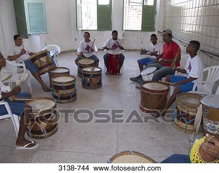 Drummers practicing with drums, Recife, Brazil View Large Photo Image Picture - Drummers practicing with drums, Recife, Brazil. Fotosearch