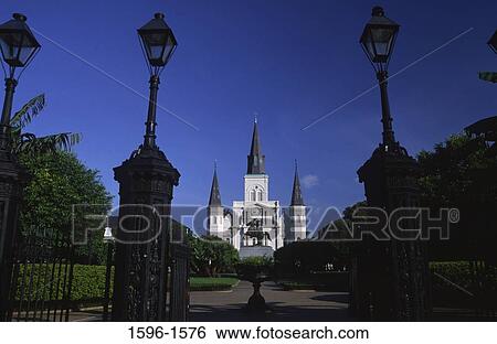 Entrance gate of a cathedral, St. Louis Cathedral, New Orleans, Louisiana, USA View Large Photo Image Stock Photograph - Entrance gate of a cathedral, St. Louis Cathedral, New Orleans, Louisiana, USA. Fotosearch