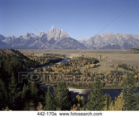 High angle view of a river flowing through a forest, Snake River, Grand Teton National Park, Wyoming, USA View Large Photo Image Stock Image - High angle view of a river flowing through a forest, Snake River, Grand Teton National Park, Wyoming, USA. Fotosearch