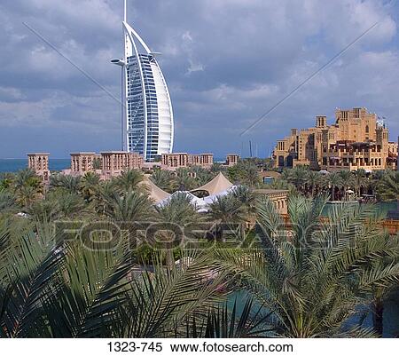 Hotel in a city, Burj Al Arab Hotel, Dubai, United Arab Emirates View Large Photo Image Stock Photography - Hotel in a city, Burj Al Arab Hotel, Dubai, United Arab Emirates. Fotosearch