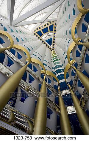 Interiors Of A Hotel Burj Al Arab Hotel Dubai United Arab