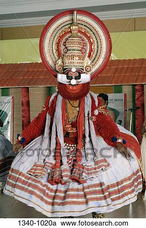 Kathakali dancer performing on a stage, Kerala, India View Large Photo Image Stock Image - Kathakali dancer performing on a stage, Kerala, India. Fotosearch