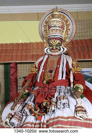 Kathakali dancer performing on a stage, Kerala, India View Large Photo Image Stock Image - Kathakali dancer performing on a stage, Kerala, India. Fotosearch