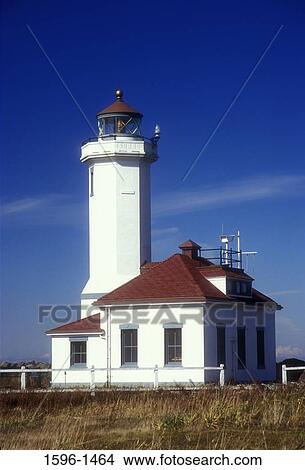 Lighthouse in a state park, Point Wilson Lighthouse, Fort Worden State Park, Washington State, USA View Large Photo Image Picture - Lighthouse in a state park, Point Wilson Lighthouse, Fort Worden State Park, Washington State, USA. Fotosearch