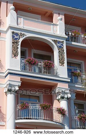 Low angle view of a building, Hotel Mozart, Opatija, Istria, Croatia View Large Photo Image Stock Photograph - Low angle view of a building, Hotel Mozart, Opatija, Istria, Croatia. Fotosearch