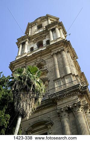 Low angle view of a cathedral, Malaga Cathedral, Malaga, Andalusia, Spain View Large Photo Image Stock Photo - Low angle view of a cathedral, Malaga Cathedral, Malaga, Andalusia, Spain. Fotosearch