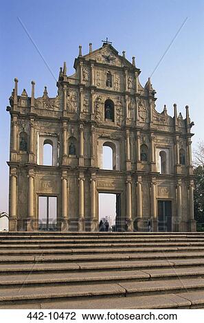 Stock Image - Low angle view of a church, St. Paul's Church, Macao, China. Fotosearch
