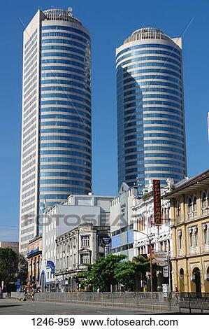 Low angle view of skyscrapers, Twin Towers, World Trade Center, Colombo, Sri Lanka View Large Photo Image Stock Photo - Low angle view of skyscrapers, Twin Towers, World Trade Center, Colombo, Sri Lanka. Fotosearch