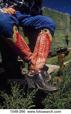 Low section view of a cowboy sitting on a fence View Large Photo Image Stock Photograph - Low section view of a cowboy sitting on a fence. Fotosearch