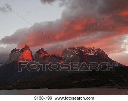 Mountains at the lakeside, Cuernos del Paine, Lake Pehoe, Torres del Paine National Park, Patagonia, Chile View Large Photo Image Stock Photo - Mountains at the lakeside, Cuernos del Paine, Lake Pehoe, Torres del Paine National Park, Patagonia, Chile. Fotosearch