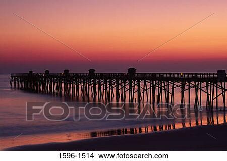 Pier in the sea, Flagler Pier, Flagler County, Florida, USA View Large Photo Image Picture - Pier in the sea, Flagler Pier, Flagler County, Florida, USA. Fotosearch