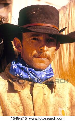 Portrait of a cowboy thinking View Large Photo Image Stock Photography - Portrait of a cowboy thinking. Fotosearch