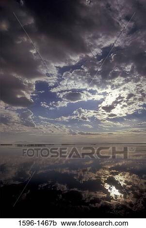 Reflection of clouds in water, Tule Lake National Wildlife Refuge, California, USA View Large Photo Image Stock Image - Reflection of clouds in water, Tule Lake National Wildlife Refuge, California, USA. Fotosearch