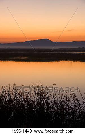 Reflection of mountains in water, Lower Klamath National Wildlife Refuge, Klamath Basin, California, USA View Large Photo Image Stock Photo - Reflection of mountains in water, Lower Klamath National Wildlife Refuge, Klamath Basin, California, USA. Fotosearch