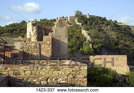 Ruins of a fort, Alcazaba, Malaga, Andalusia, Spain View Large Photo Image Stock Photo - Ruins of a fort, Alcazaba, Malaga, Andalusia, Spain. Fotosearch