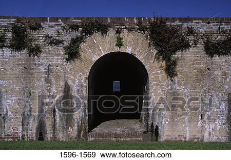 Stock Photo - Ruins of a fort, Fort Pike, Fort Pike State Historic Site, Louisiana, USA. Fotosearch
