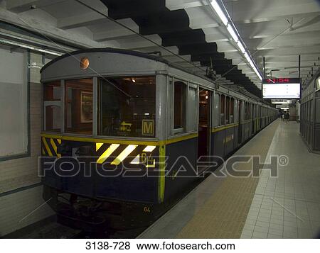 Subway train at a platform, Buenos Aires, Argentina View Large Photo Image Stock Photo - Subway train at a platform, Buenos Aires, Argentina. Fotosearch