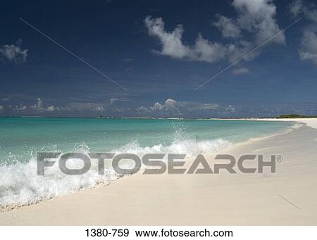 Waves on the beach, Los Roques, Venezuela View Large Photo Image Stock Photo - Waves on the beach, Los Roques, Venezuela. Fotosearch