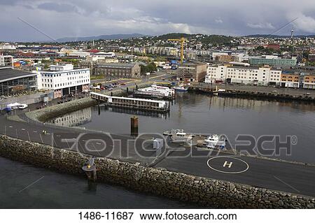 Aerial view of a helipad on a dock, Brattora, Trondheim, Trondelag County, Trondelag, Norway View Large Photo Image Stock Photo - Aerial view of a helipad on a dock, Brattora, Trondheim, Trondelag County, Trondelag, Norway. Fotosearch