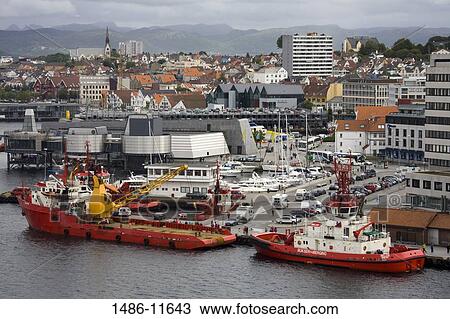 Aerial view of oil rig supply ships at a dock, Stavanger, Rogaland County, Norway View Large Photo Image Stock Image - Aerial view of oil rig supply ships at a dock, Stavanger, Rogaland County, Norway. Fotosearch