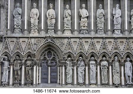 Architectural details of a cathedral, Nidaros Cathedral, Trondheim, Trondelag County, Trondelag, Norway View Large Photo Image Picture - Architectural details of a cathedral, Nidaros Cathedral, Trondheim, Trondelag County, Trondelag, Norway. Fotosearch