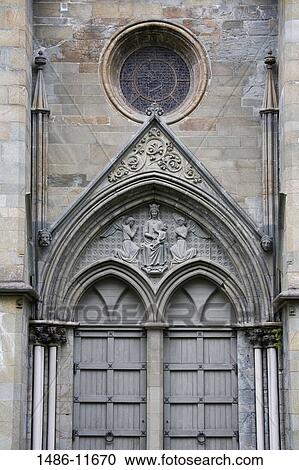 Architectural details of a cathedral, Nidaros Cathedral, Trondheim, Trondelag County, Trondelag, Norway View Large Photo Image Stock Image - Architectural details of a cathedral, Nidaros Cathedral, Trondheim, Trondelag County, Trondelag, Norway. Fotosearch