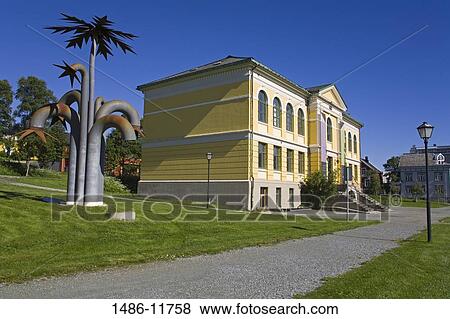 Stock Photo - Art museum at the roadside, Gallery Of Contemporary Art, Tromso, Toms County, Nord-Norge, Norway. Fotosearch