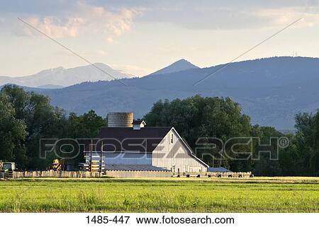 Stock Photo - Barn in a field, Longmont, Colorado, USA. Fotosearch